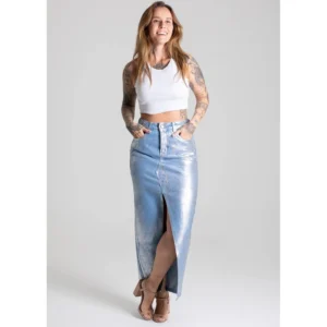 Saia Jeans Midi