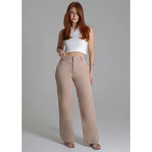 Calça Sarja Wide Leg